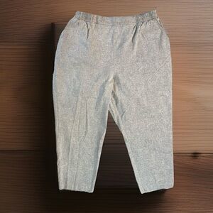 LuLaRoe Lena Work-Leisure Pant Size 2XL Beautiful Gray & White Herringbone